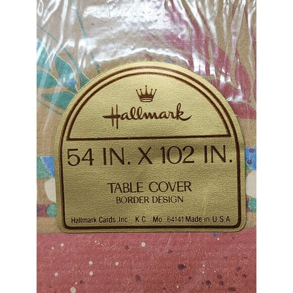 Hallmark Table Cover 54" X 102" Border Design‎ Paper/Plastic NOS - Picture 4 of 4